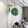 Relógios de parede Luxury Gold Nordic Clock Modern Design Rates decoração de casa Decoração criativa Decoração de cozinha mudo presente