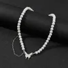 Choker Chokers Wholesale 10 Pcs Luminous Pearl Chain Butterfly Necklace Fairy Clavicle Jewelry Sexy Girl Sweet Party AccessoriesChokers