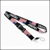 Party Favor 2024 Trump US Flag Lanyard Chest Card Gift Rem avtagbara flaggor av USA: s nyckelkedjor Save America Aga otvqo