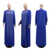 Ropa étnica Túnica musulmana Mujeres Conjunto de dos piezas Diamante Burbuja Cuenta Falda Moda Abaya Manga larga Maxi Vestidos Fiesta Ropa africana