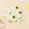 Clothing Sets Baby Boys Girls Summer Outfits Letter Pattern Short Sleeve Bodysuit Romper Girl Wrapping Bows Headbands