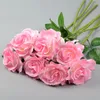 Flores decorativas 1pcs 10cm Buquê de rosa de seda artificial de 10 cm para decoração de casamento artesanato FALSO DA TABELA