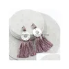 Dangle Chandelier Bohemian Fashion Jewelry Womens Vintage Earrings Shell Assels Punk Stud Drop Delivery Dhpkt