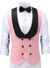 Men's Vests Men's Suit Vest Double Breasted Sleeveless Jacket Fashion Lapel Casual Office Party Waistcoat