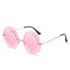 Sunglasses Fashion Luxury Round Women Men Hollow Carved Design Sun Glasses UV400 Eyewear