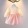 女の子のドレス幼児の赤ちゃんファッションプリンセスパーティーボウキュート衣装幼児秋の秋の服