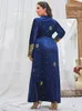 Plus Size Kleider TOLEEN Frauen Maxi 2023 Luxus Chic Elegante Langarm Stickerei Muslimischen Türkei Abend Party Hochzeit Kleidung