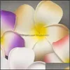 Dekoratif Çiçek Çelenkler 100pcs 7cm Toptan Plumeria Hawaii Köpük Frangipani Çiçek Düğün Partisi Saç Klip Jlloim Lucky Dhfx3