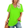 Женские футболки T Super яркие флуоресцентные зеленые неоновые женские футболки Crewneck. Повседневные топы с коротким рукавом летние футболки
