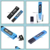 PH -m￤tare TDS METER 09999 PPM Titaniumsond Big SN Pocket Pen Digital Portable Tester f￶r Aquarium Pool Drop Delivery Office School Dhukd