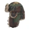 Beretten Winter Camouflage Hat voor mannen rijden winddicht en koud bewijs buiten pluche warme oorbeveiliging