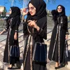 Etnische kleding moslimjurk vrouwen pailletten trim kimono abaya voor dubai bescheiden eid mubarak Marokkaans Arabisch Turks islamitisch