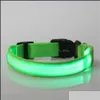 Hondenhalsbanden Riemen Led Nylon Huisdier Halsband Nacht Veiligheidslicht Knipperend Glow In The Dark Kleine Leiband Drop Levering Thuis Tuin Leveranties Otv2G