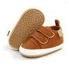 First Walkers Baby Boys Girls Solid Color Pu Leather Shoes Luipard Heart Print 0-18m geboren baby Toddler Casual 2023