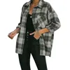 Chemisiers pour femmes Flanelle Plaid Léger Veste Mince Chemises Raglan Long Femmes S Coton Manches T-shirt Pour La Course