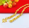 Chains Fashion Luxury Men's Necklace 14K Gold Jewelry For Wedding Engagement Anniversary Yellow Bone Bamboo Chain Gifts