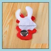 Christmas Decorations Gift Led Glowing Santa Snowman Deer Bear Glow Flashing Cartoon Brooch Badge Toy Luminous Decoration Sn1418 Dro Dht5E