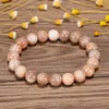 Bangle Sun Stone Bracelet Orange Moonlight Hand String 8mm10mm Round Beads Men and Women's Gift FashionBangle Bangleb