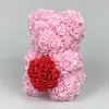 Декоративные цветы 2023 Капля 40 см розовой медведь Сердце искусственное цветочное плюшевое плюшевое