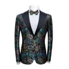 Costumes masculins Blazers 2023 Fashion Cost Party Mabet Slim Fit Blazer Blazer Blazer 3D Veste florale et pantalon Hommes deux pièces 1095