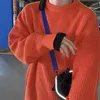 Herentruien Koreaanse trui Men Crewneck gebreide pullover Casual Street Fashion Solid Color Mens Jumper herfsttoppen Kleding