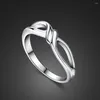 حلقات الكتلة الموضة البسيطة Mooth 925 Sterling Silver Women Solid Tail إحالة Ring Girl المجوهرات الهدية بالجملة