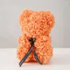 Flores decorativas Dia dos namorados Presente 25 cm Rosa vermelha Teddy urso sabonete Flow