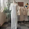 Plus size jurken zomerjurk vrouwen 2023 chicl ong elegant trouwfeest groot voor 4xl 5xl 6xl vrouwelijke kanten maxi roze gewaad