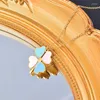 Hoop Earrings KIOOZOL 316L Stainless Steel Blue Pink Enamel Flowers Pendant For Women Gold Color Ear Jewelry Party Gifts 915 KO6