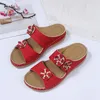 Sandalen Damen Damenschuhe Strand Hohle Blume Keilplattform Römischer Stil Damen 2023