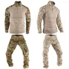 Racing Sets Military Uniform Camouflage Tactical Suit Combat Shirt Pant Set Army Outdoor Training Hunting Suits Paintball