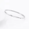 Bangle 2023 غير مكلفة مجوهرات التيتانيوم الصلب 4 مم الضيق Zircon zircon الذهب سوار وصيفه