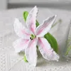 Decorative Flowers Set Of 3 Pieces Finished Crochet Lily Bouquet Artificial Eternal Flower Cotton Yarn Hand Knitting