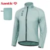 Racing Jackets Santic Men Cycling Jacket Bicycle MTB Road Bike Clothing Windproof Waterproof Outdoor Sun Protective Riding Long Jersey Coat