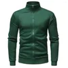 Sweat à capuche pour homme Pull pour homme Casual Sports Youth Solid Color Fleece Zipper Cardigan Jacket