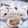 Cadeau cadeau 50 / pcs mariage en plastique bonbons oreilles de lapin sac de pâques boîte d'emballage de biscuits boîtes à main compagnon cadeaux de retour de perles Rrf12139 Oteoi