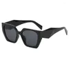 Sunglasses UV400 Luxury Glasses For Women Fashion Brands Women's Polygon Vintage Leopard Print Designer Female Sun Eyewear