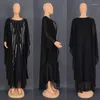 Abbigliamento etnico Abaya per donna Dubai Abito in chiffon sciolto con stampa scottata Abito lungo musulmano Caftano Marocain Turchia Donna