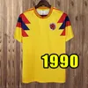 #10 Valderrama Kolumbien 1990 Retro-Fußballtrikots auswärts, gelb, rot, klassisch, zum Gedenken an die antike Sammlung, Vintage-Fußballtrikots von Escobar Guerrero, Top-Qualität