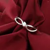 Cluster Rings Fashion Simple Mooth 925 Sterling Silver Women Solid Tail Refer Ring Girl Jewelry Wholesale Gift