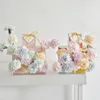 Gift Wrap 20pcs Portable Flower Box Paper Packing Bag Florist Fresh Carrier Bags Handmade Bouquet Basket Wedding