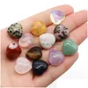 Stone Lots Natural 15mm Heart Rose Quartz Chakra Crystal Minerale Gemstone Reiki Home Decoration Drop Delivery Jewelry DHX5K