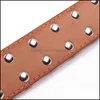 Collares de perro Correas Antibite ajustable Spiked Studded Pet Pu Cuero para perros Deporte Acolchado Bldog Pug Cachorro Collar grande Mascotas Suppli OT8LL