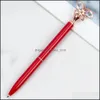 Gel Pens Diamond Butterfly Ballpoint Pen Type 1.0 Fashion Office Stationery Creative Advertising 14.3X0.8Cm Drop Delivery School Bus Otefk