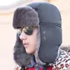 Bérets B-8565 hommes Bomber chapeau adulte oreillette fourrure casquette hiver chaud coupe-vent russe Ushanka