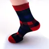 Men's Socks High Quality Men Cotton 5 Pairs/Set Fashionable Street Colorful Lattice Man's Casual Color Puzzle Tube SocksMen's