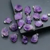 Pendant Necklaces Natural Stone Ore Necklace Pendants Irregular Amethysts For Vintage Jewelry Making Diy Women Earrings Party Gifts