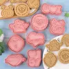 Baking Moulds 8/10pcs Valentine's Day Cookie Cutters 3D Pastry Mold Chocolate Sandwich Biscuit Making Mould Kitchen Tool