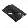 Packing Bags Black Resealable Aluminum Foil Zipper Food Storage Pack Mylar Heat Seal Coffee Tea Powder Pouch Baggies 449 N2 Drop Del Otroi