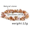 Beaded Fashion Jewelry Irregar Strands Gravel Stone Bracelets Handmade Elastic String Stones Bracelet Drop Delivery Dhucw